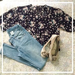 CHIC Sheer Floral Top