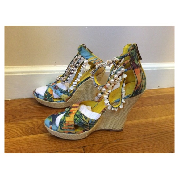 BAMBOO FLORAL PUMPS - Picture 2 of 3