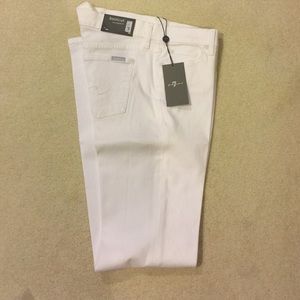 NWT Seven 7 For All Mankind White Bootcut Jeans 30