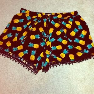 Boho fringe pineapple shorts 🍍