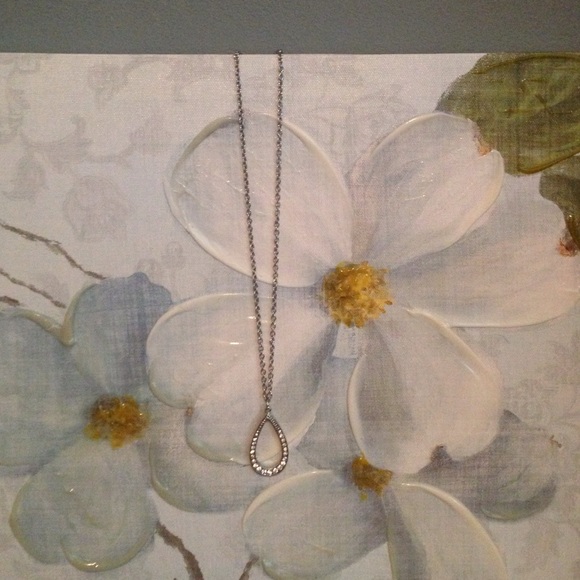 Silver swoop necklace