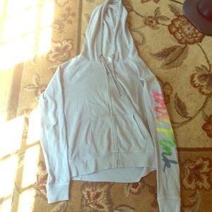 VS PINK grey zip up hoodie