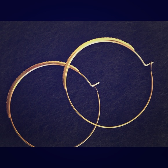 Michael Kors rose gold hoops earrings