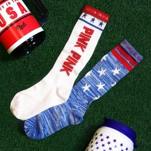 ISO Victoria's Secret red white and blue socks