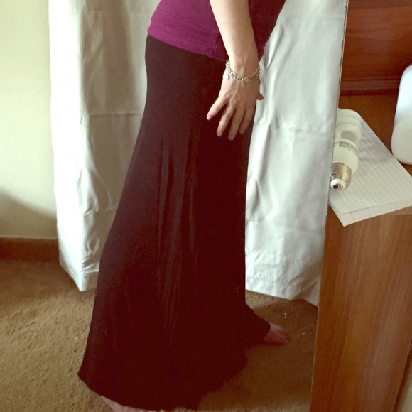 Basic black maxi skirt