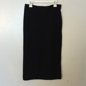 Long Black Pencil Skirt