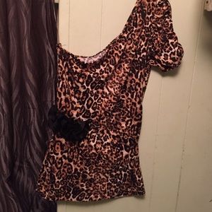 Fiona && purple Cheetah casual shirt