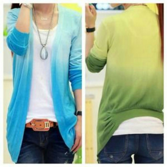 Blue ombre cardigan