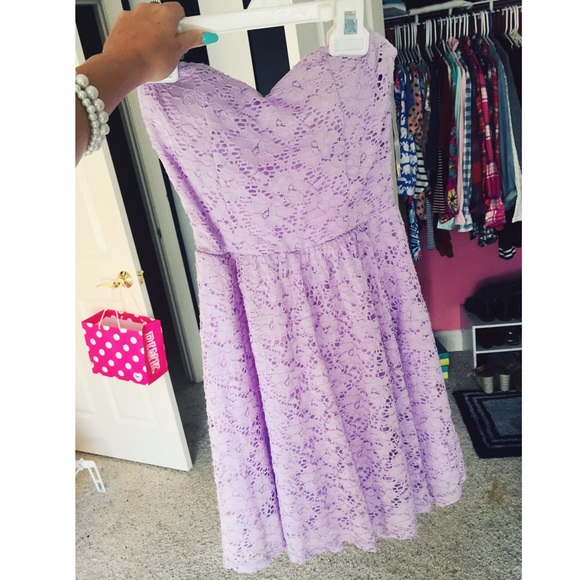 Purple lace dress