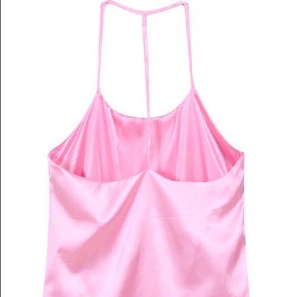pink silk tank top BRAND NEW - Picture 2 of 2