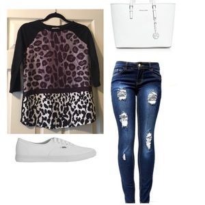NWOT Zara Leopard Print Top