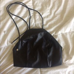 😈Vegan leather NastyGal halter top😈