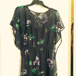 Mossimo Navy blue floral print dress