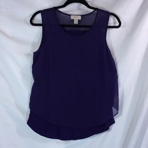 AMETHYST PURPLE Loft SLEEVELESS TOP