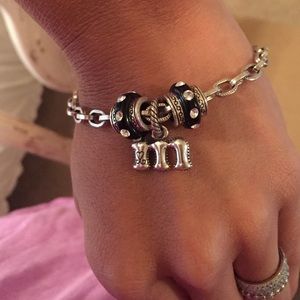 Brighton heart clasp charm bracelet with charms