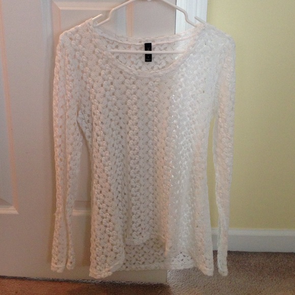 White, knit shirt