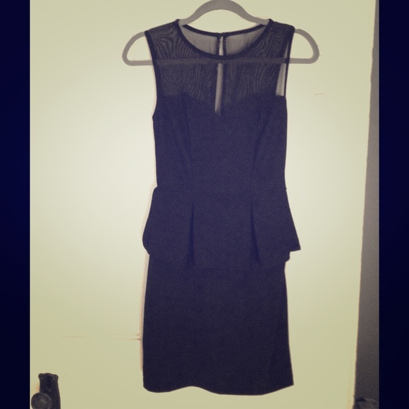 Black peplum dress