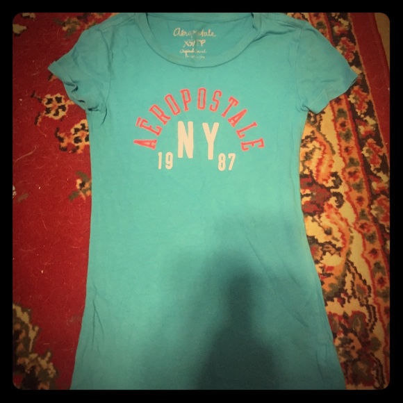 A blue Aeropostale shirt