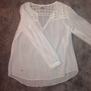 light crochet J. Crew top