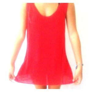 Red summer / beach dress