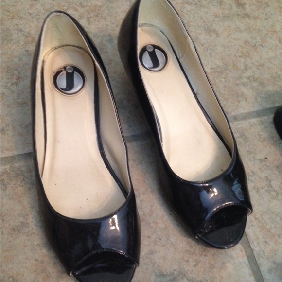 Black open toed wedges - Picture 1 of 3
