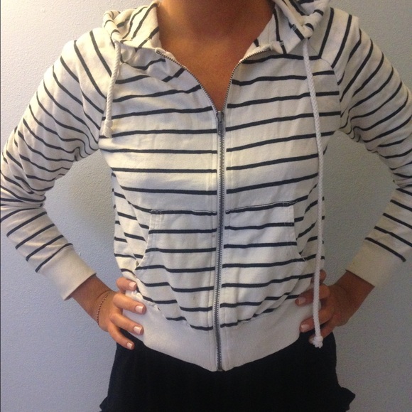 Forever 21 dark blue and white striped sweater