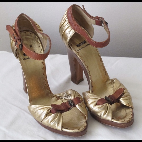 Gold Moschino Heels
