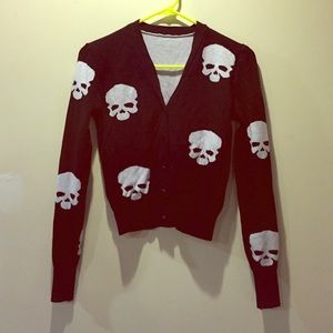 Adorable rockabilly skull sweater