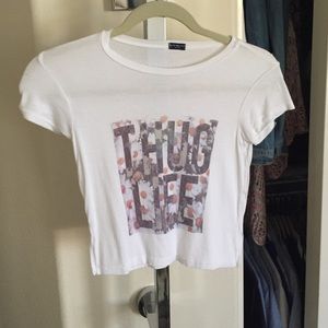 Thug life crop top
