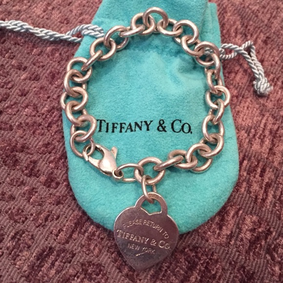 Tiffany & Co. dog tag heart bracelet