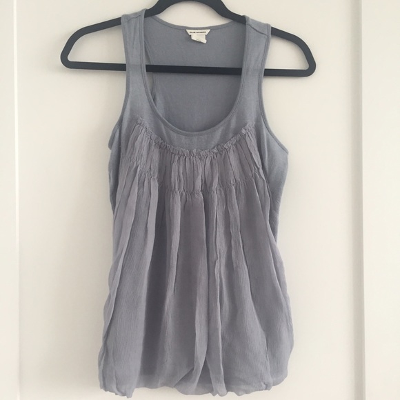 Club Monaco Tops - Club Monaco Knit Chiffon Tank Top