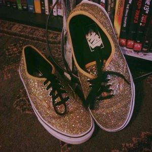 Gold glitter VANS