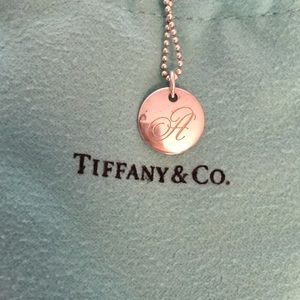 Tiffany Notes alphabet Disc Charm, Authentic