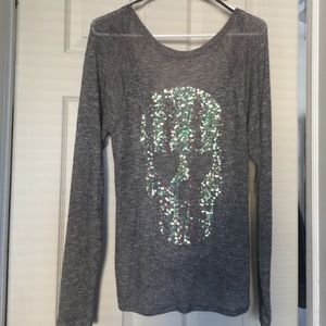 PINK sequence skull sweater