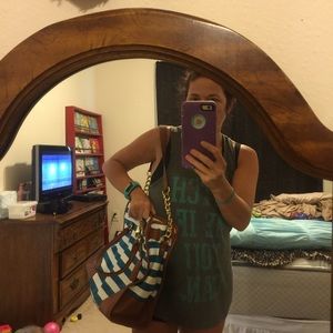 Michael Kor stripped satchel