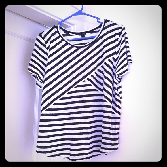 J Crew striped linen tee.