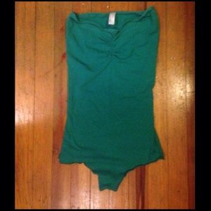 American apparel green bodysuit