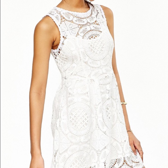Urban Outfitters White Bodice Lace Dress - Picture 4 of 4