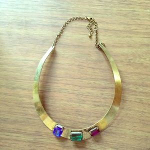 Gold & jeweled collar necklace