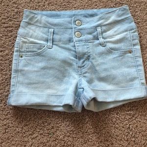 Light wash shorts