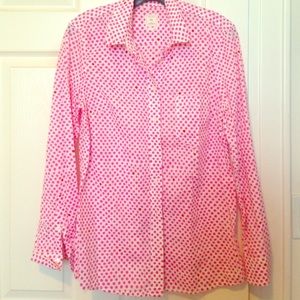 Polla dot button down