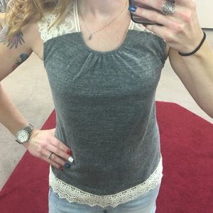 Ya LA Grey lace tank