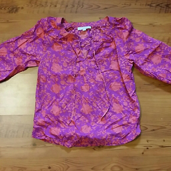 Bright summery peasant top