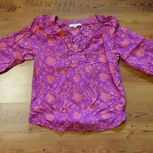 Bright summery peasant top