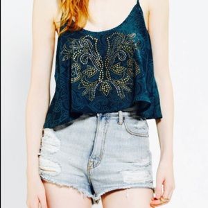 Ecote XS Studded Swing Crop Top