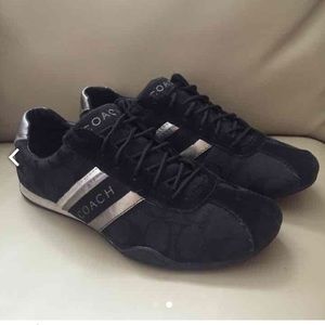 Coach shoes black with silver