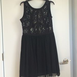 Black and metallic dress