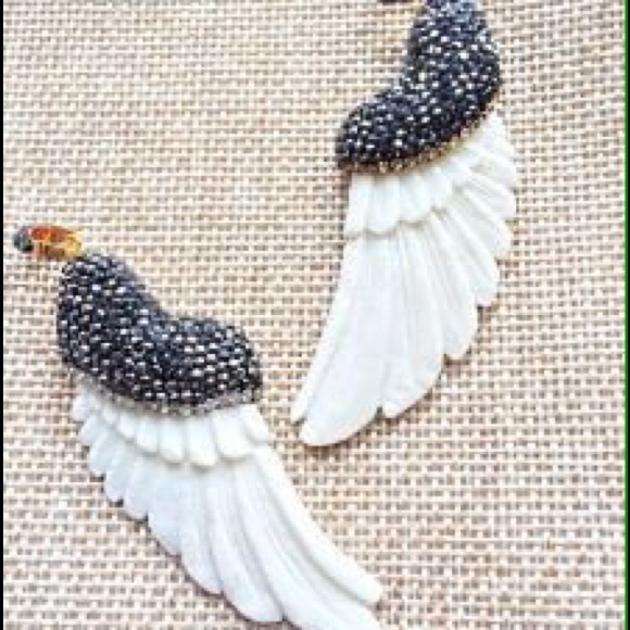 Large Wing Pendant with Swarovski Crystals