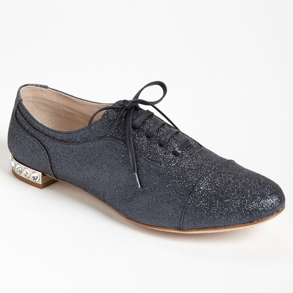Miu Miu Glitter Oxfords (New w/o Box) Size 39