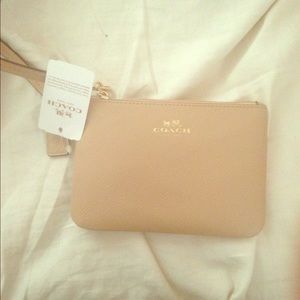 NEW nude coach wristlet